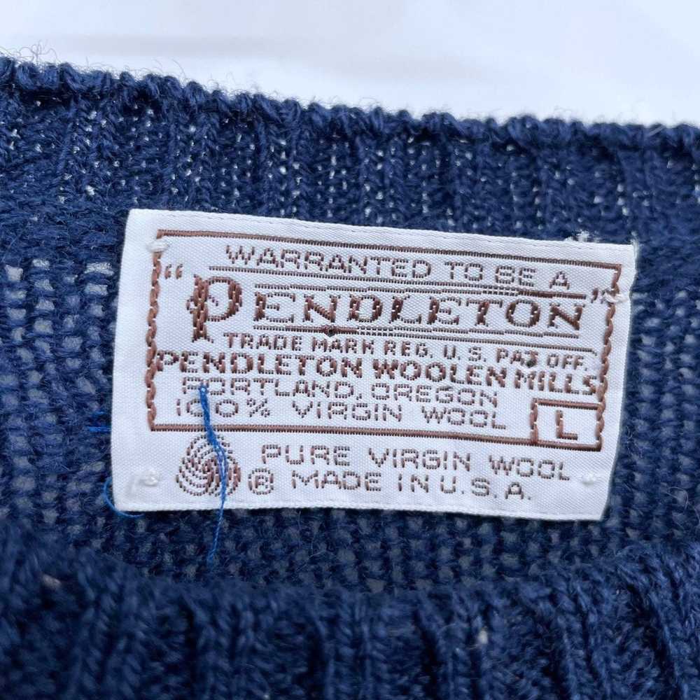 Vintage Pendleton Knit Crewneck Wool Sweater Larg… - image 4