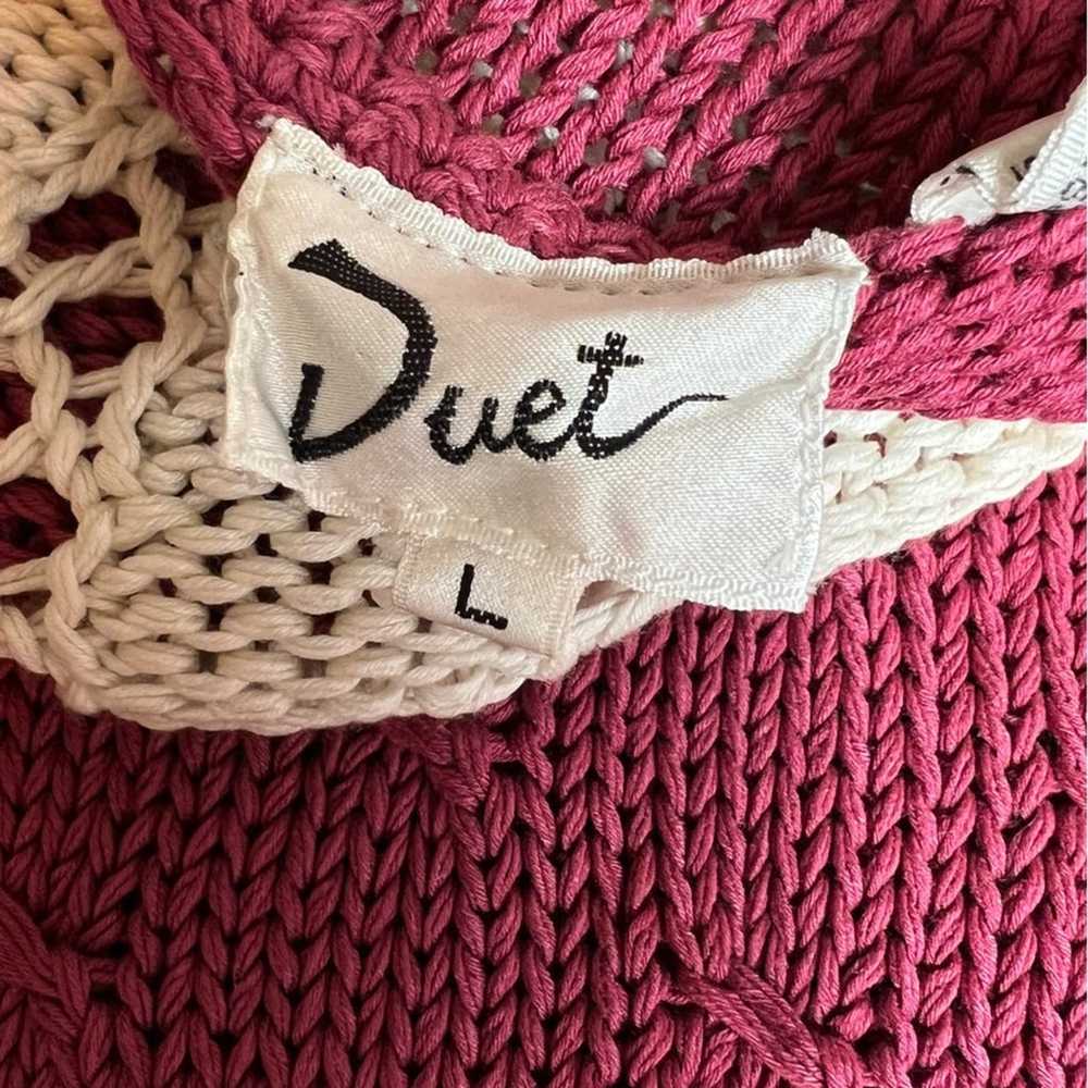 Duet Vintage Cream and Maroon Cottagecore Sweater… - image 5