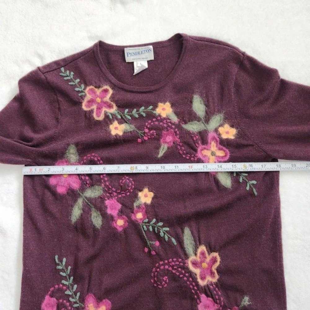 Vintage Pendleton Merino Wool Embroidered Sweater… - image 10