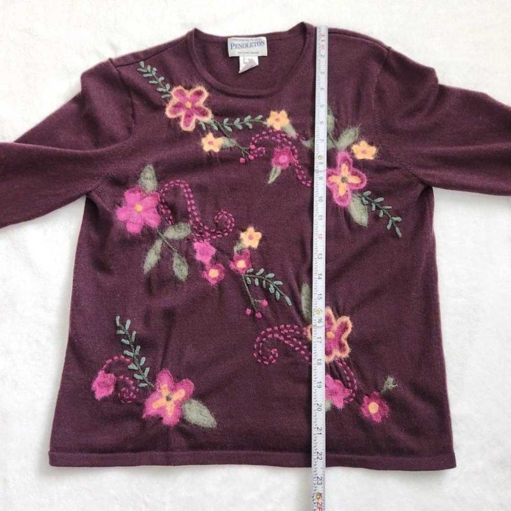 Vintage Pendleton Merino Wool Embroidered Sweater… - image 11