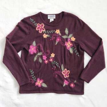 Vintage Pendleton Merino Wool Embroidered Sweater… - image 1