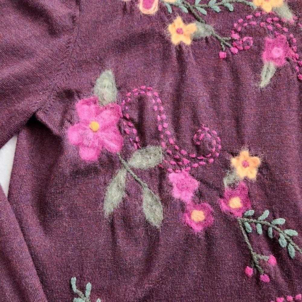 Vintage Pendleton Merino Wool Embroidered Sweater… - image 5