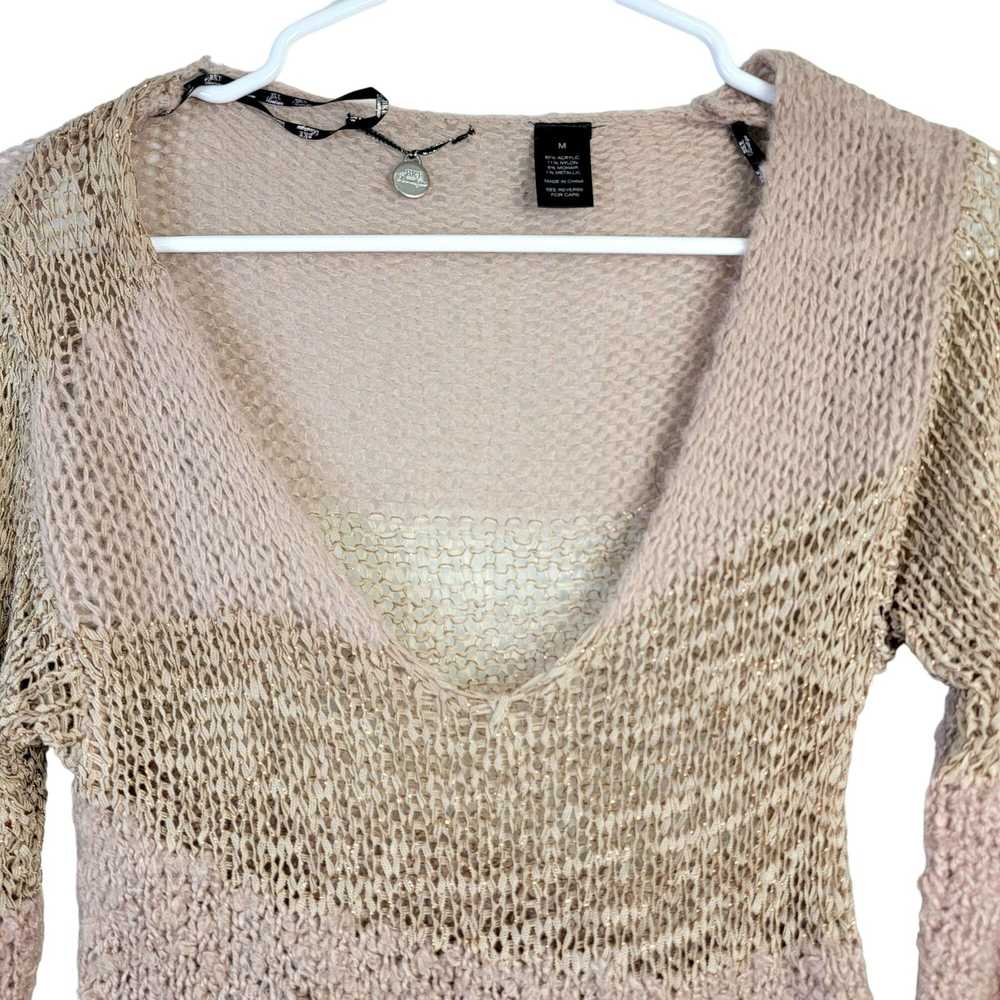 Bke BKE Mohair Sweater Top Women Medium Pink Shir… - image 10