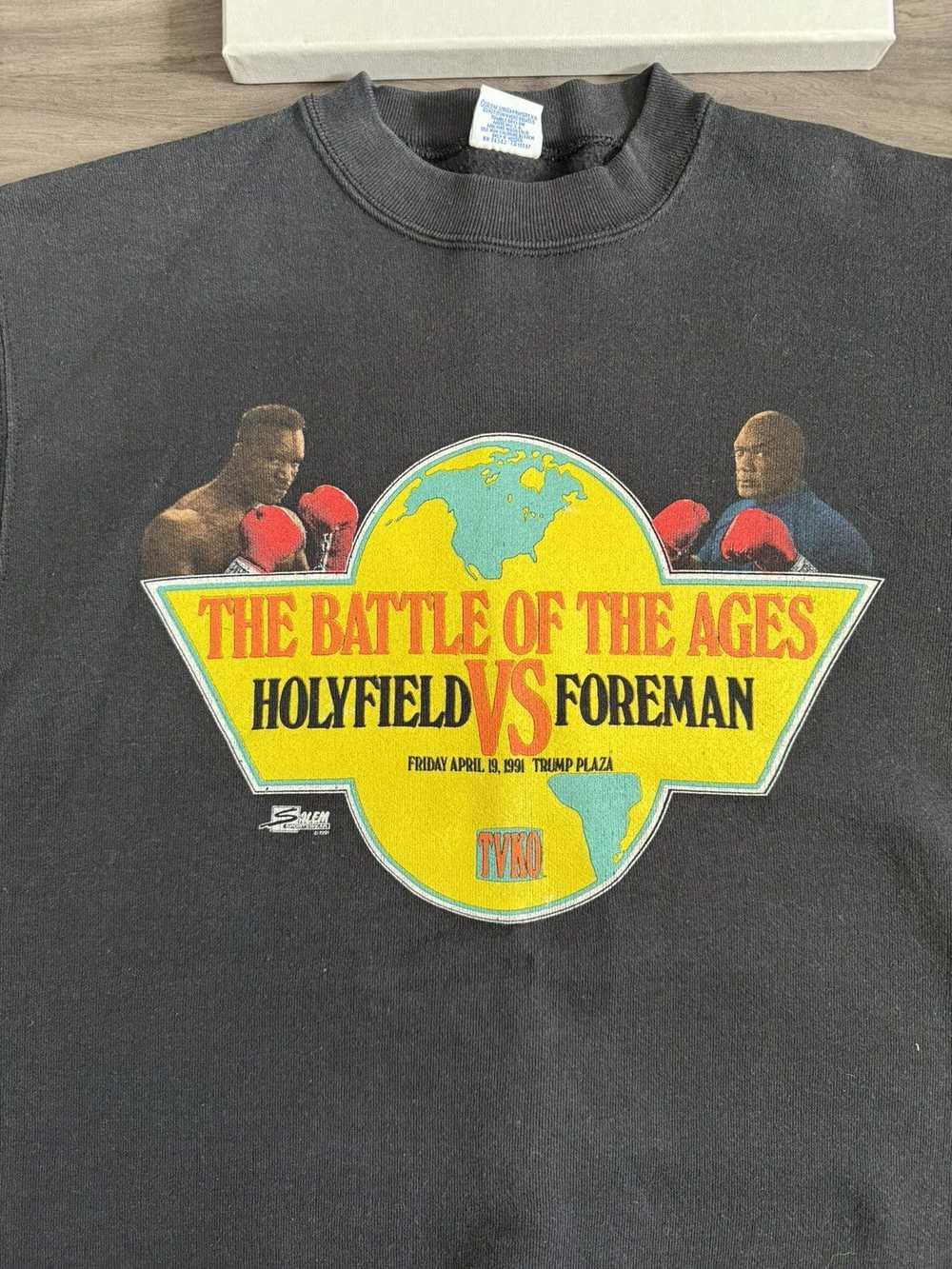 Vintage Boxing Crewneck Holyfield Foreman 1991 - image 2