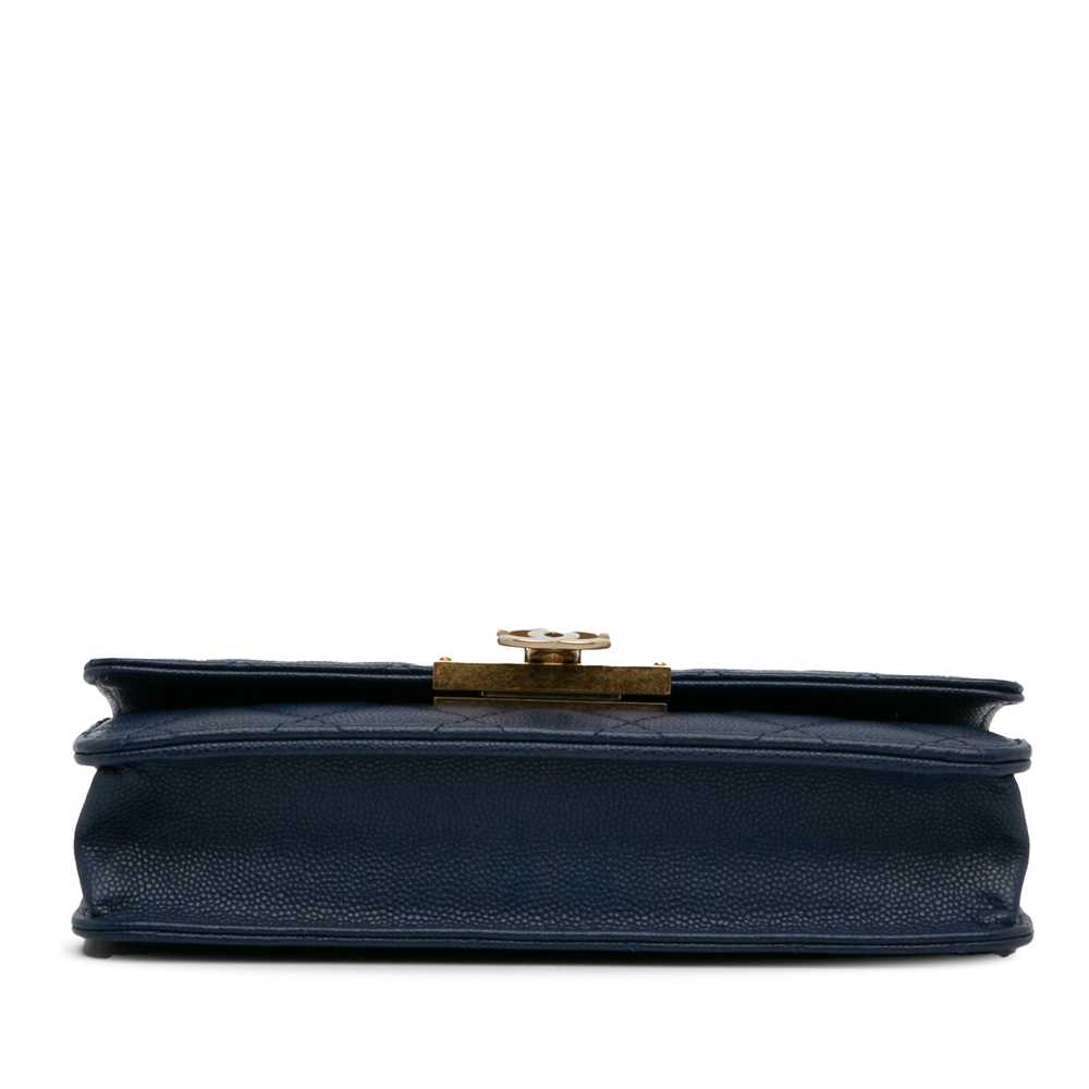 Blue Chanel Caviar Golden Class Wallet On Chain C… - image 5