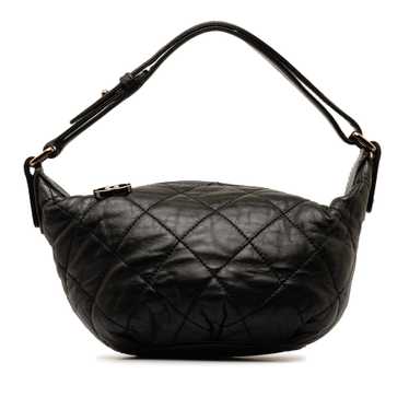 Black Chanel Quilted Lambskin Cloudy Bundle Hobo … - image 1