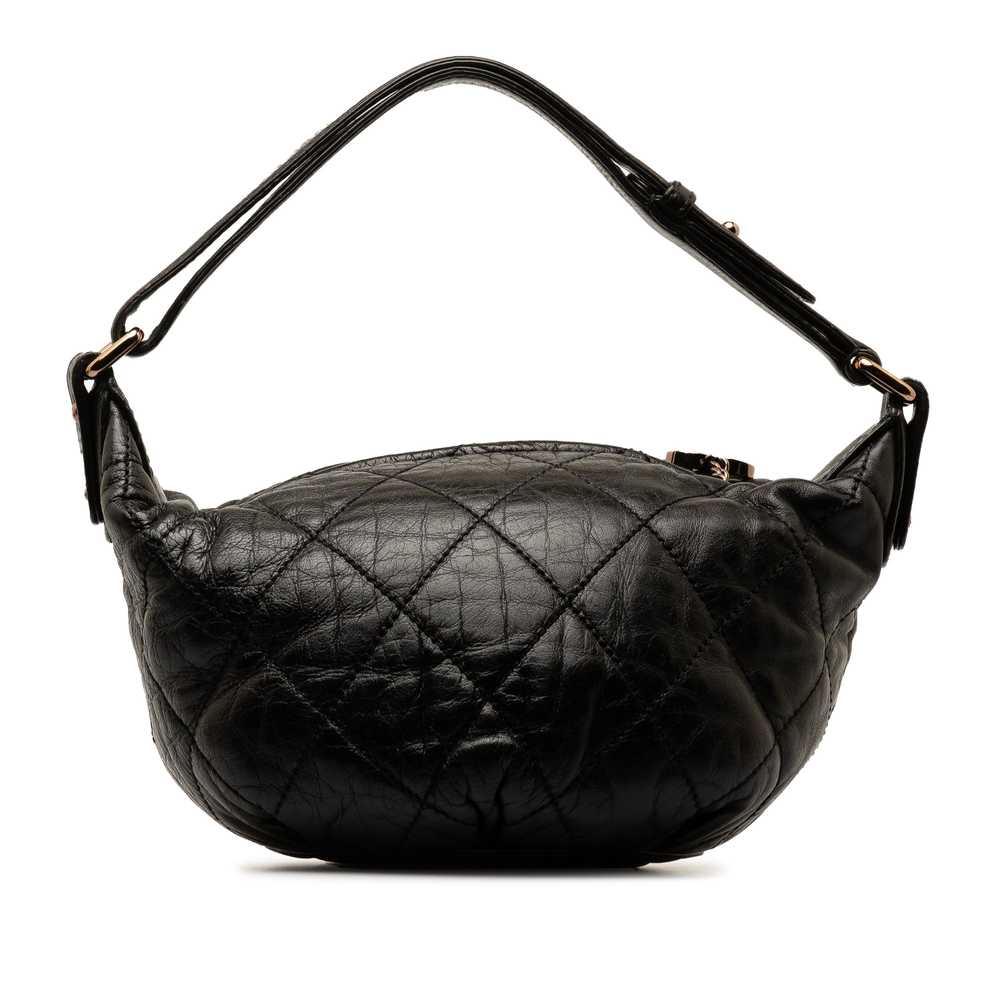 Black Chanel Quilted Lambskin Cloudy Bundle Hobo … - image 3