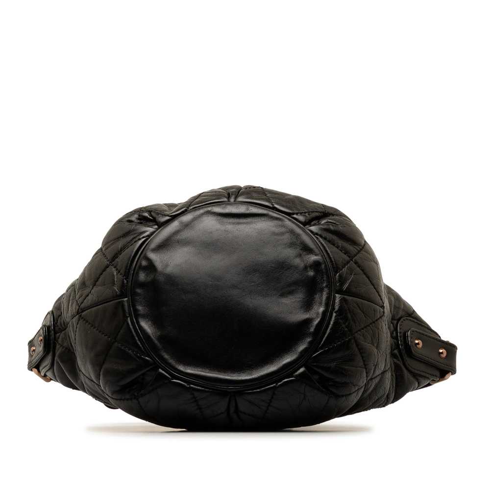 Black Chanel Quilted Lambskin Cloudy Bundle Hobo … - image 4