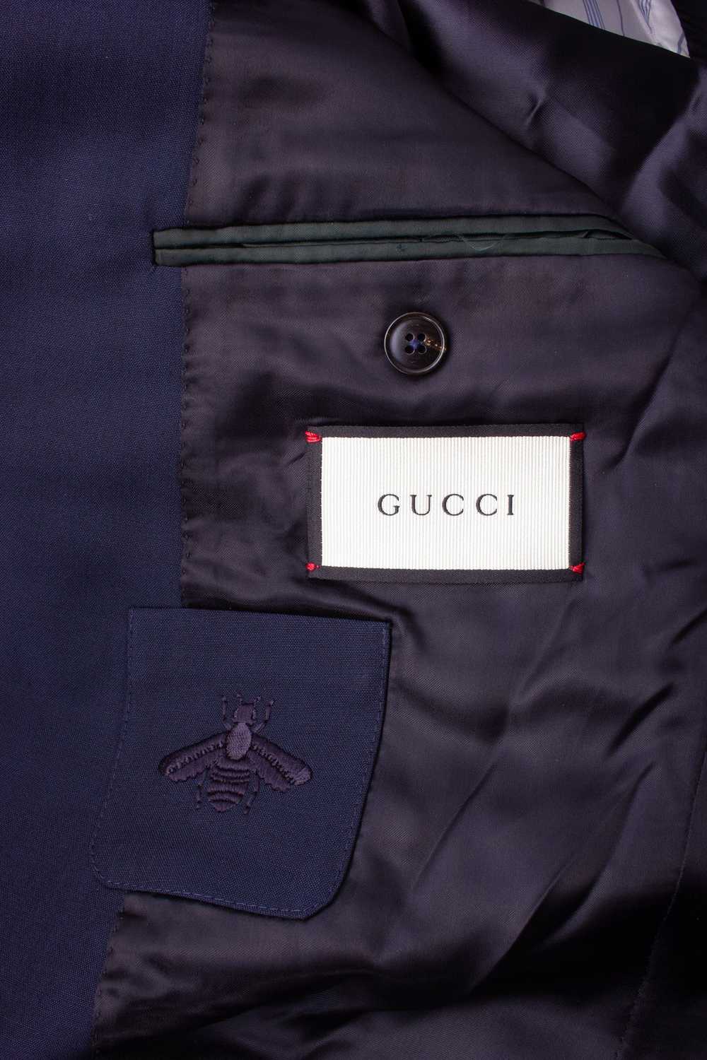 Gucci GUCCI DARK NAVY WOOL CLASSIC BLAZER JACKET - image 10