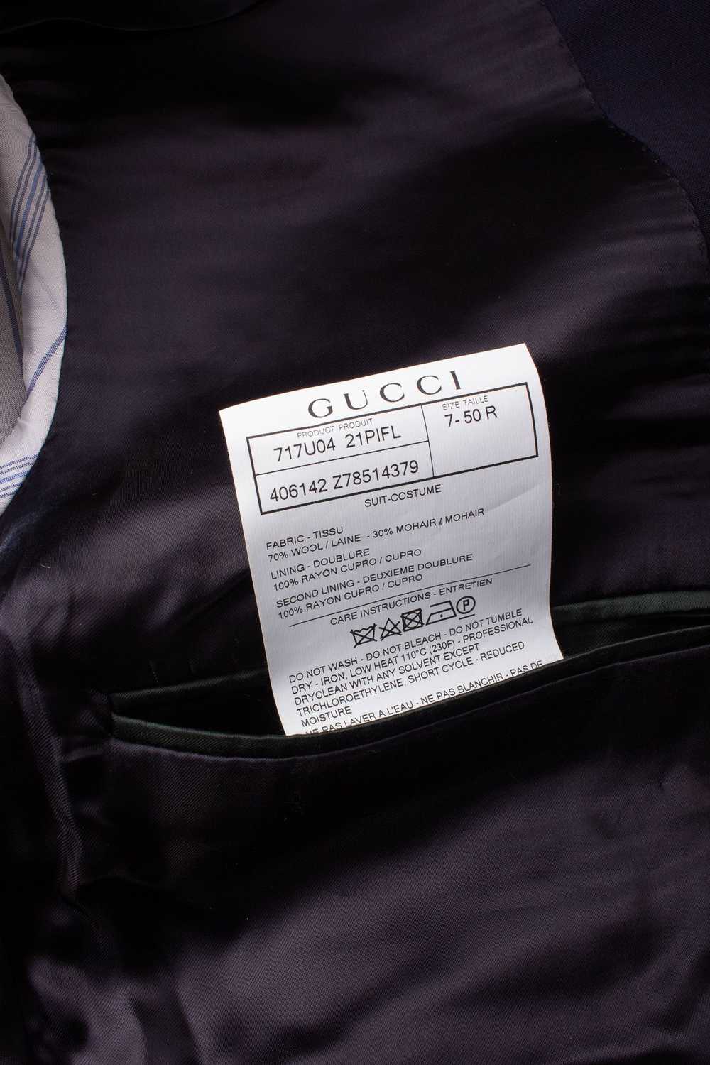 Gucci GUCCI DARK NAVY WOOL CLASSIC BLAZER JACKET - image 11