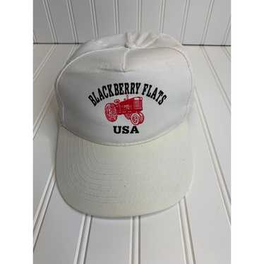 Blackberry Flats USA Vintage White Trucker Hat Sn… - image 1