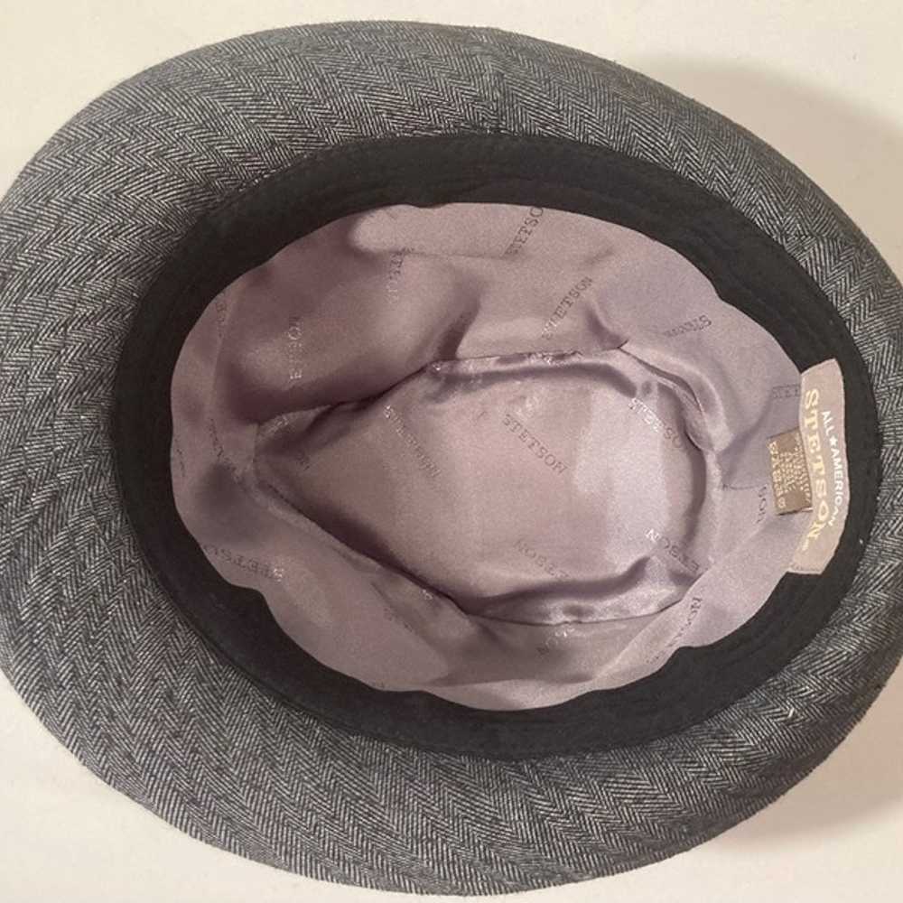 Vintage Grey and Black Stetson Fedora Style Hat, … - image 4