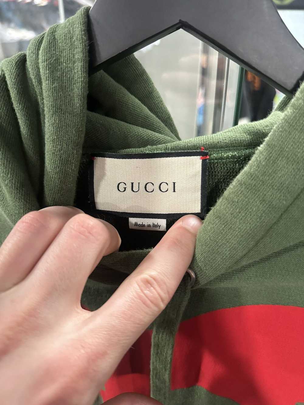 Gucci Gucci Mask Hoodie Olive - image 4