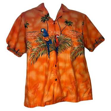 Vintage KY'S Parrots AOP Mens Hawaiian Shirt Size… - image 1