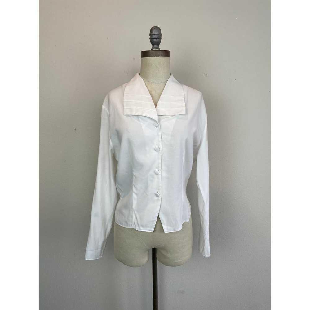 Other Vintage Gallery White Button Down, Size 10 - image 1
