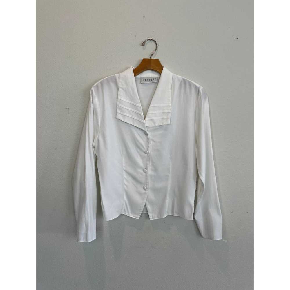 Other Vintage Gallery White Button Down, Size 10 - image 7
