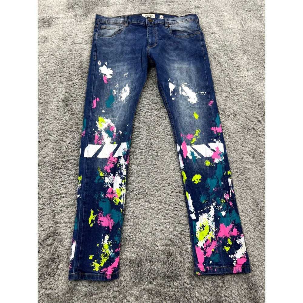 Vintage FWRD Denim Jeans Mens 36x32 Skinny Fit Di… - image 1