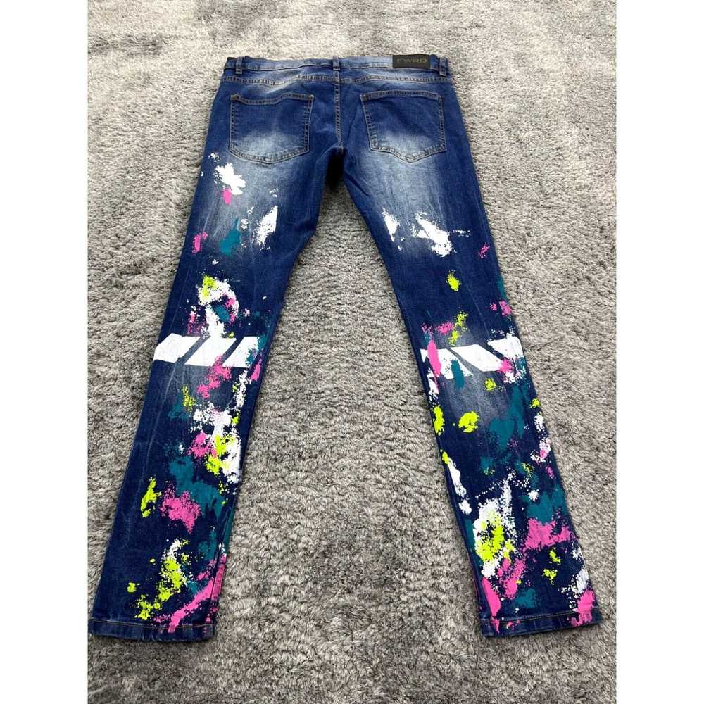 Vintage FWRD Denim Jeans Mens 36x32 Skinny Fit Di… - image 2