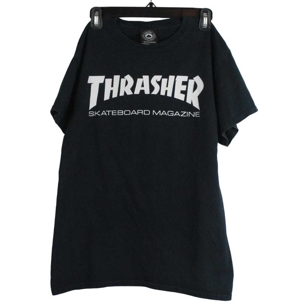 Thrasher Vintage Thrasher Magazine Logo Faded Bla… - image 1
