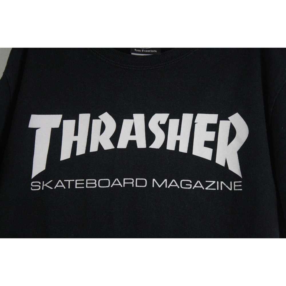 Thrasher Vintage Thrasher Magazine Logo Faded Bla… - image 2