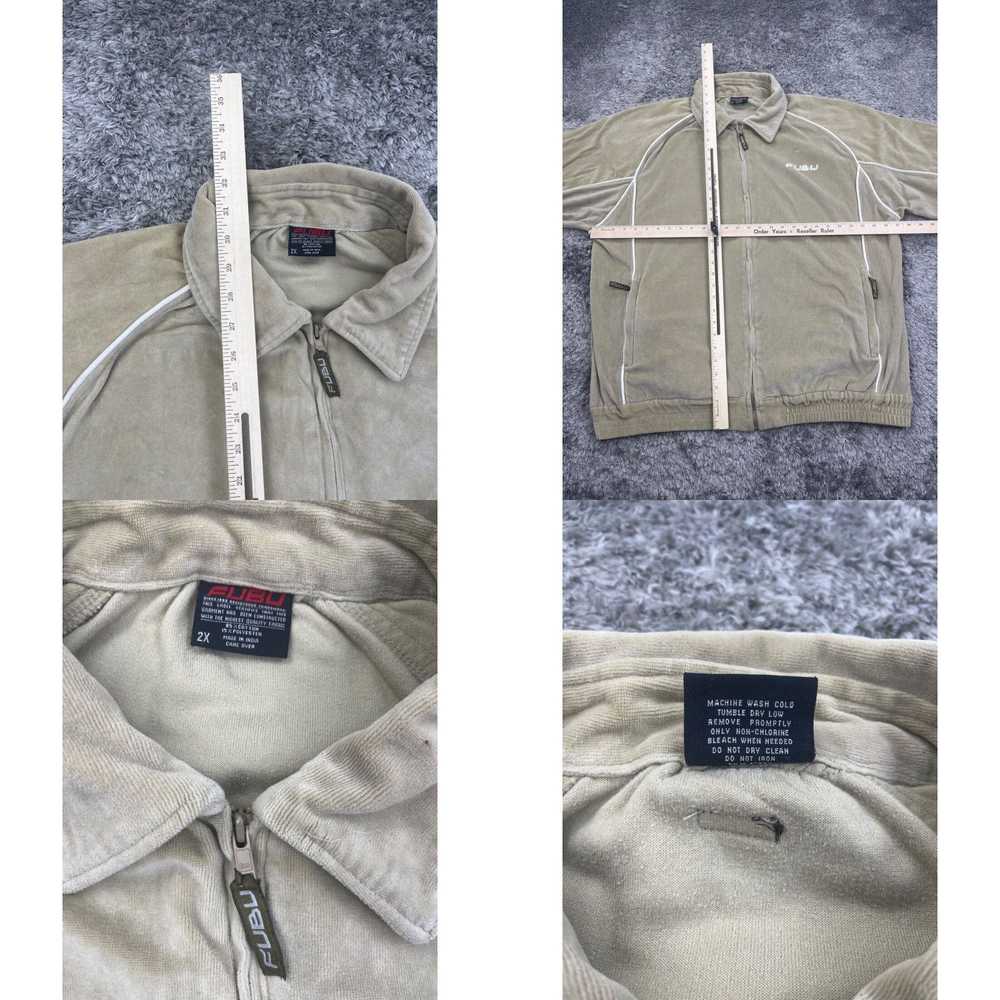 Fubu Vintage Fubu Jacket Mens 2XL XXL Beige Velve… - image 4
