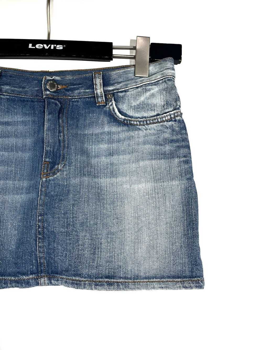 Prada Prada Denim Mini Skirt 90s Distressed Jeans… - image 2