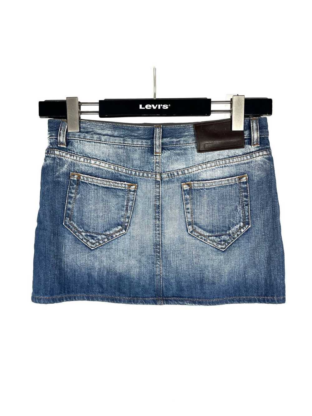 Prada Prada Denim Mini Skirt 90s Distressed Jeans… - image 7