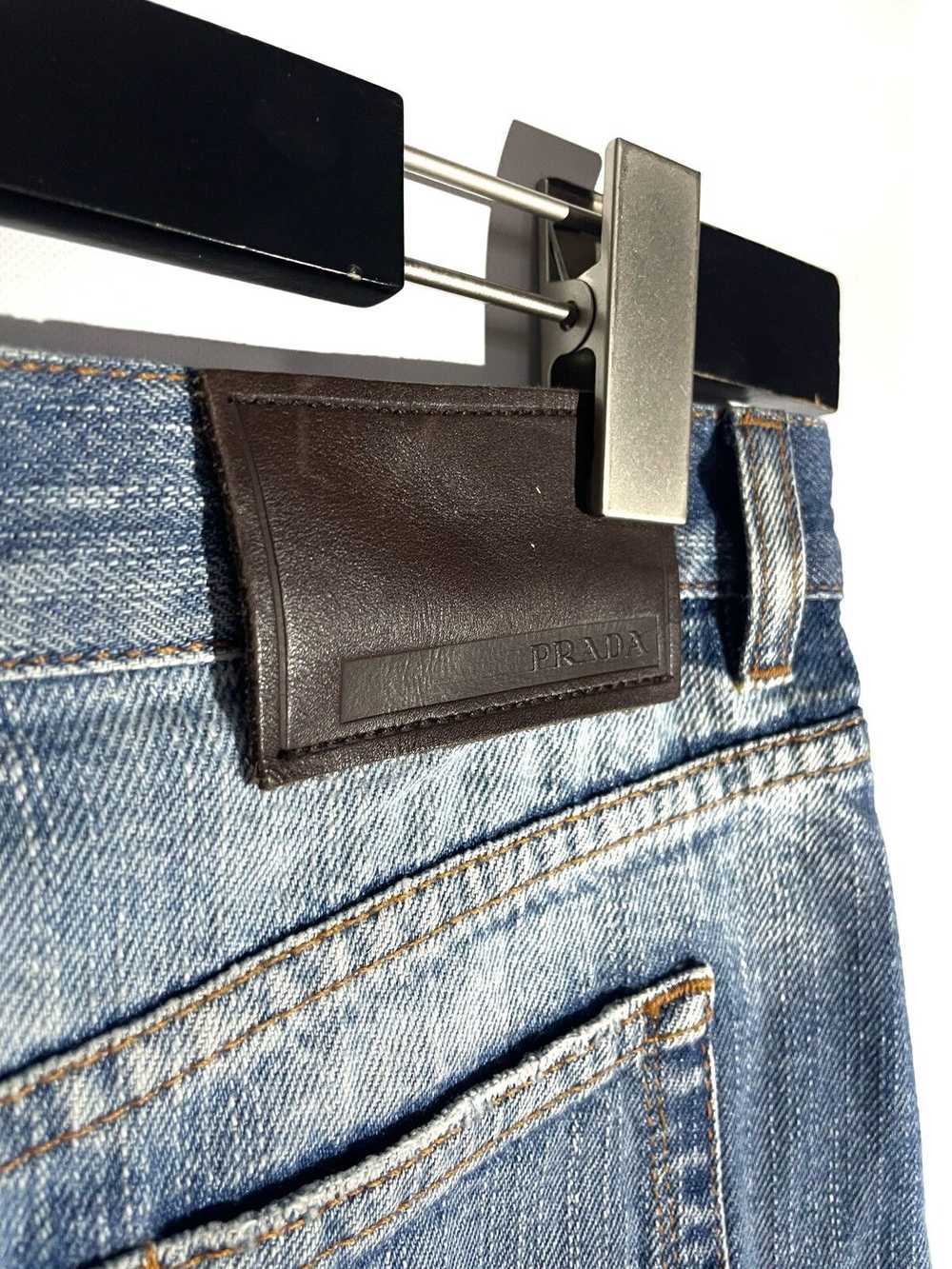 Prada Prada Denim Mini Skirt 90s Distressed Jeans… - image 8