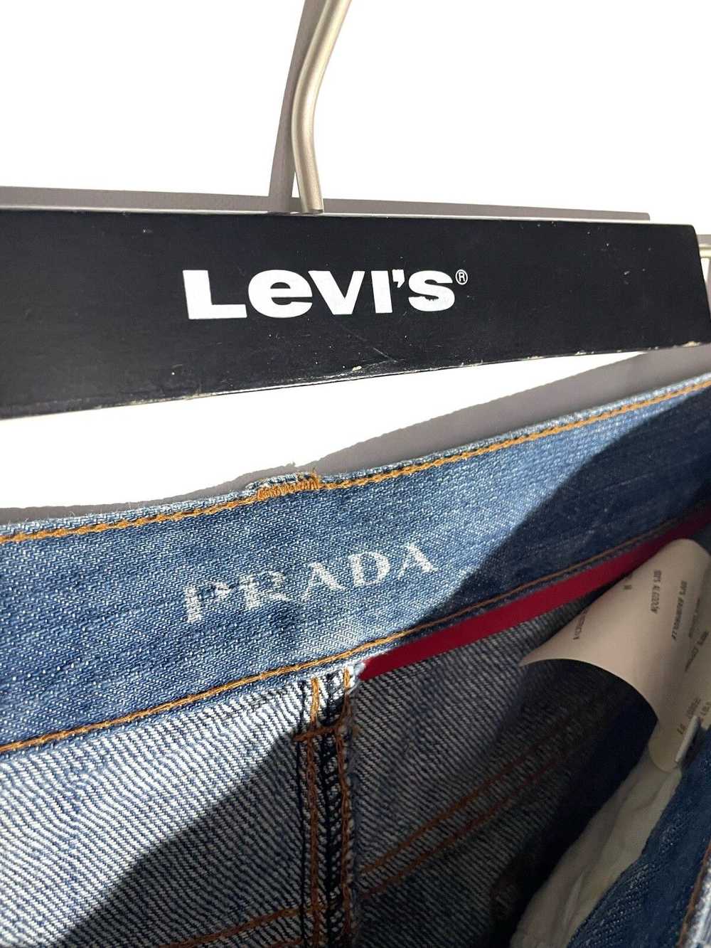 Prada Prada Denim Mini Skirt 90s Distressed Jeans… - image 9