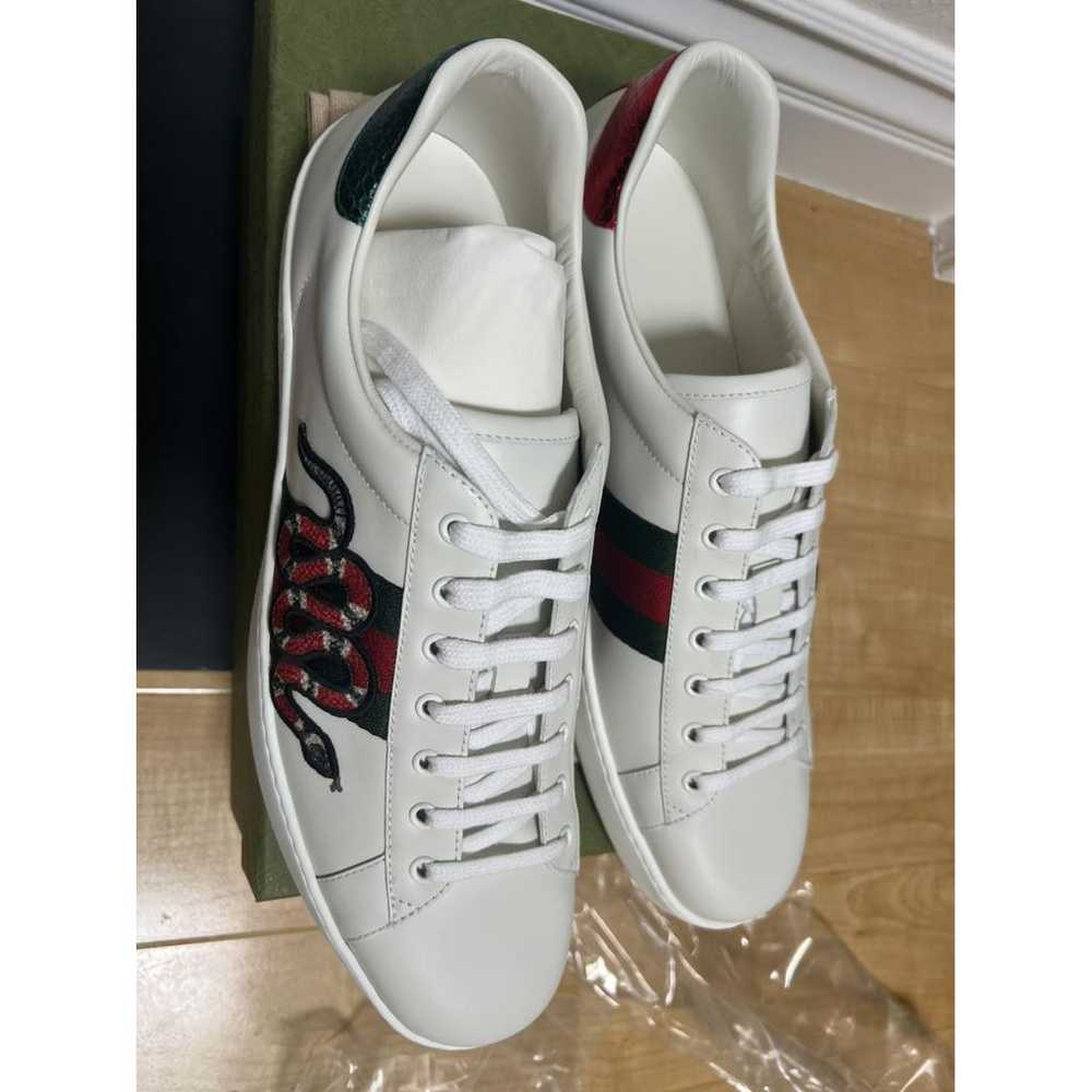 Gucci Ace leather low trainers - image 2