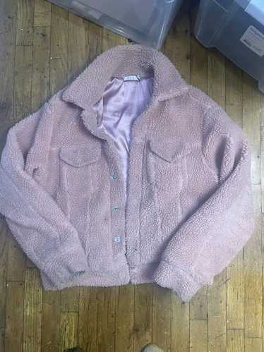 MNML × Streetwear Mnml Pink Sherpa jacket
