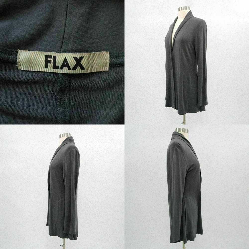 flax Flax Cardigan Jacket Womens Petite Gray Butt… - image 4
