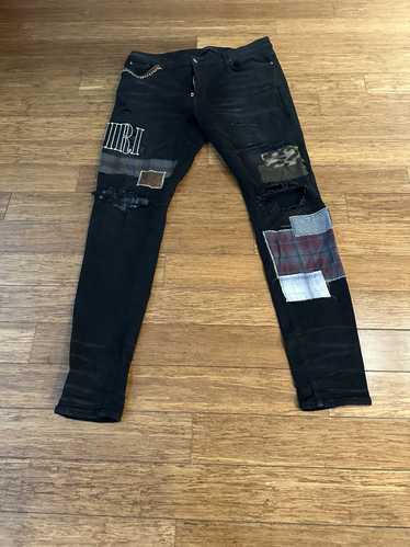 Amiri Amiri Black Embroidered Denim Jeans