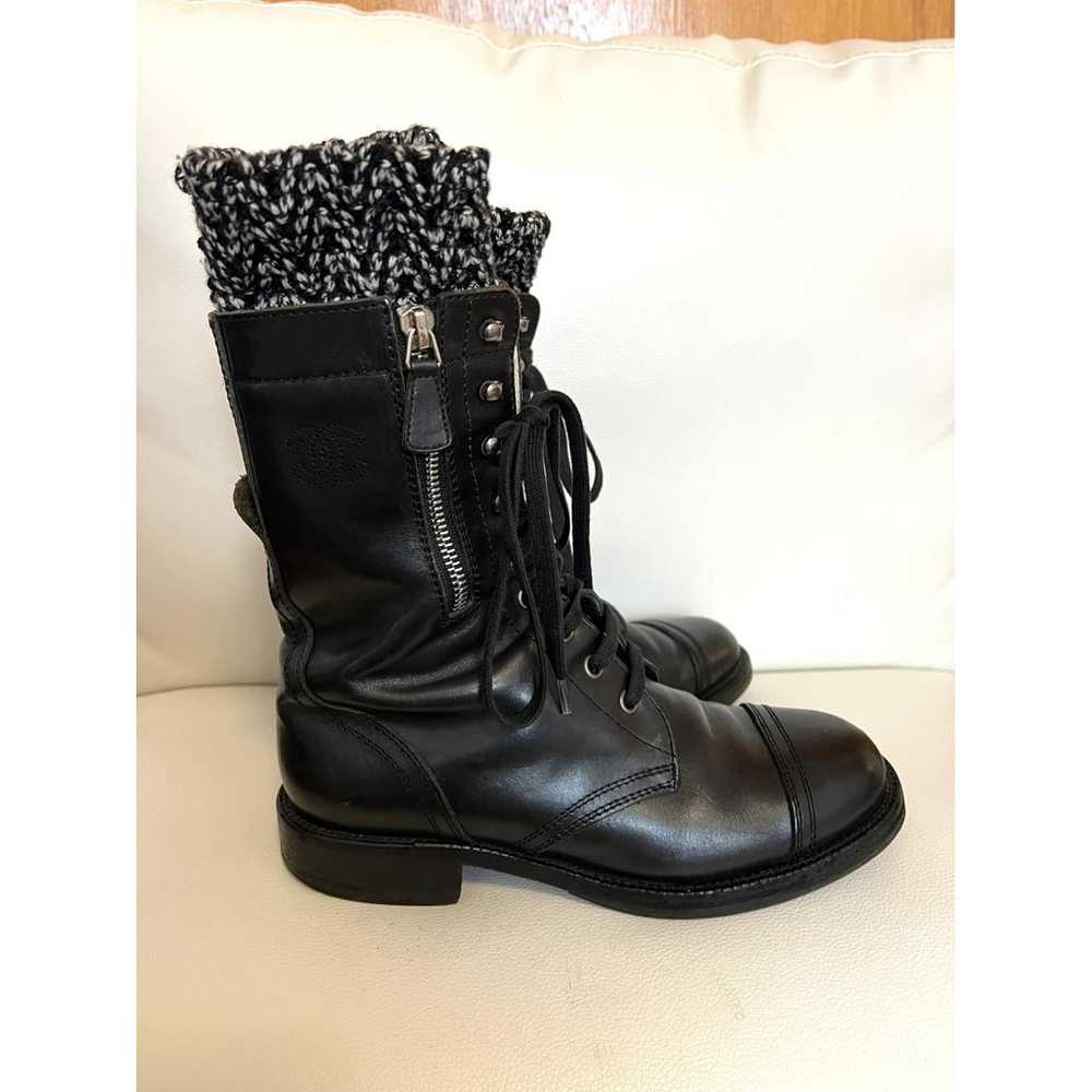 Chanel Leather biker boots - image 9