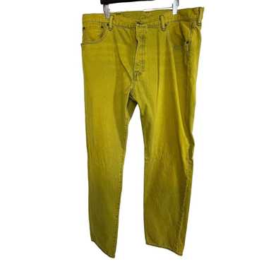 Levi 501 CT Men's Size 42 x 34 Yellow Button- Fly… - image 1