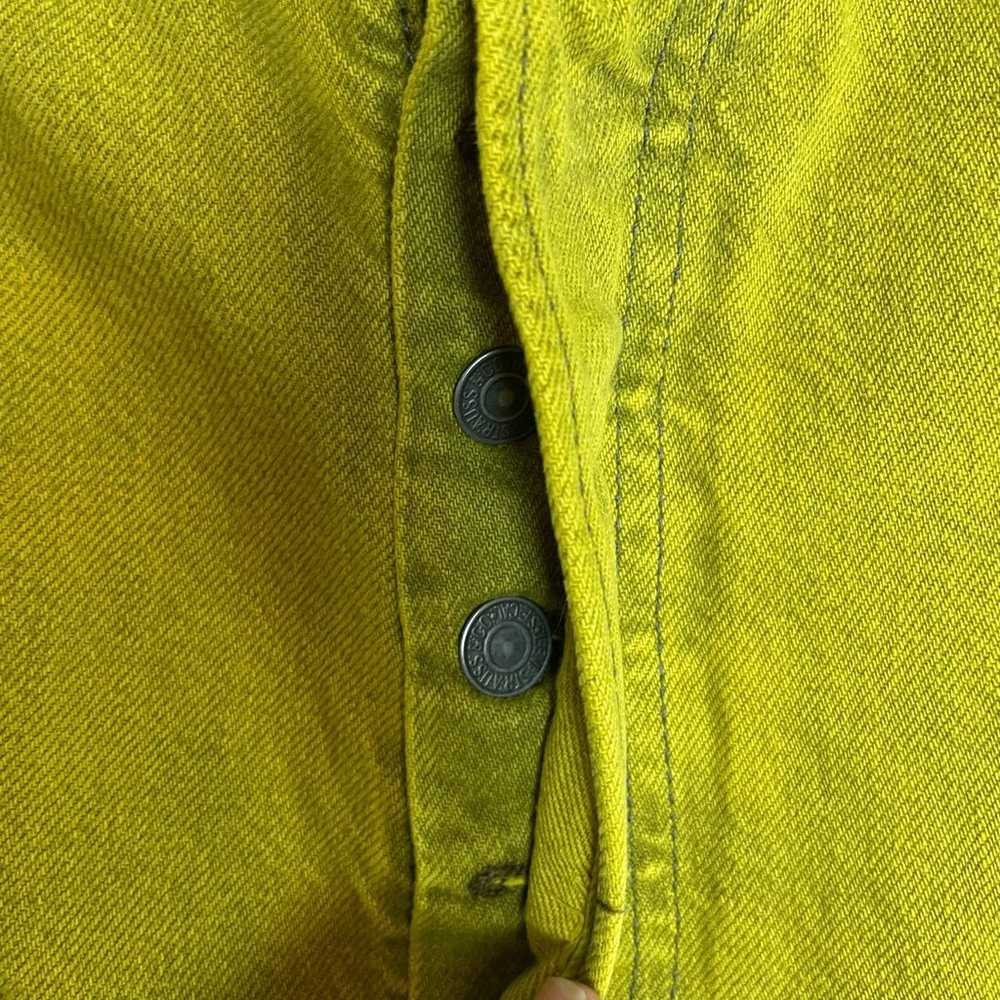 Levi 501 CT Men's Size 42 x 34 Yellow Button- Fly… - image 3