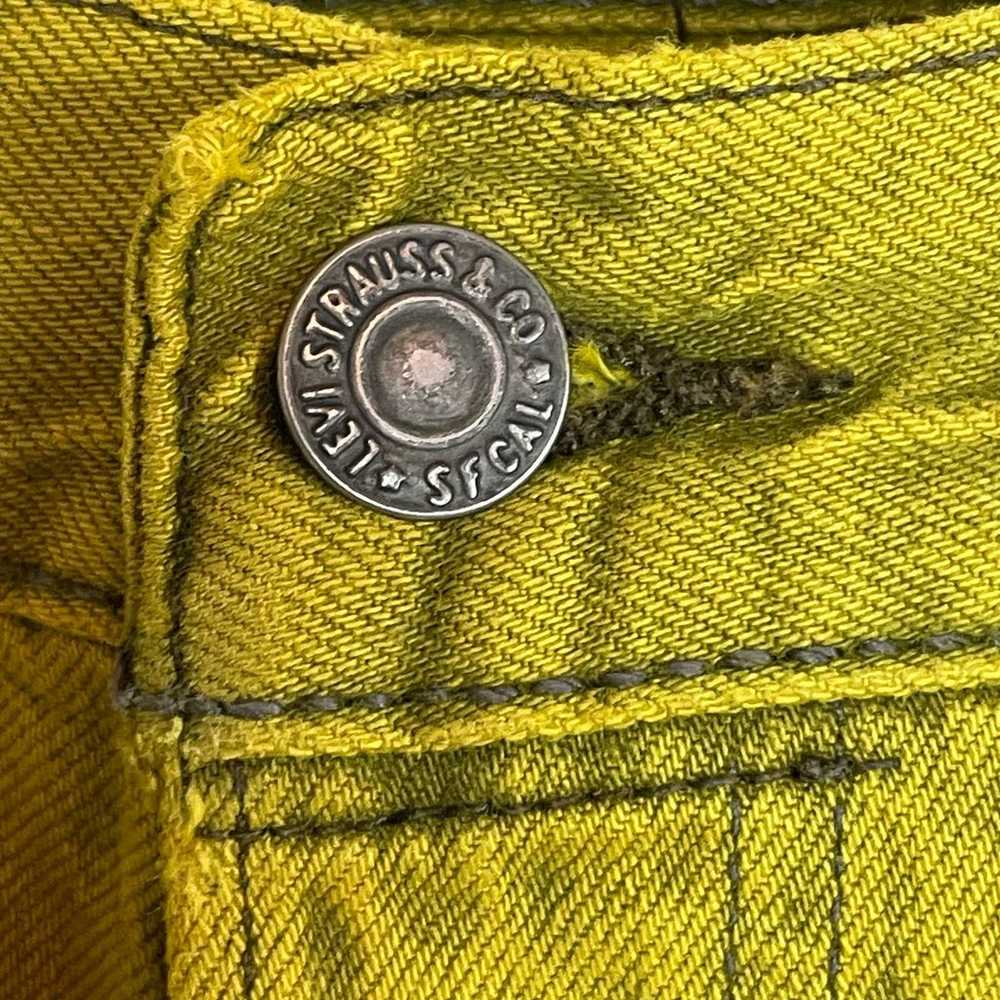 Levi 501 CT Men's Size 42 x 34 Yellow Button- Fly… - image 4