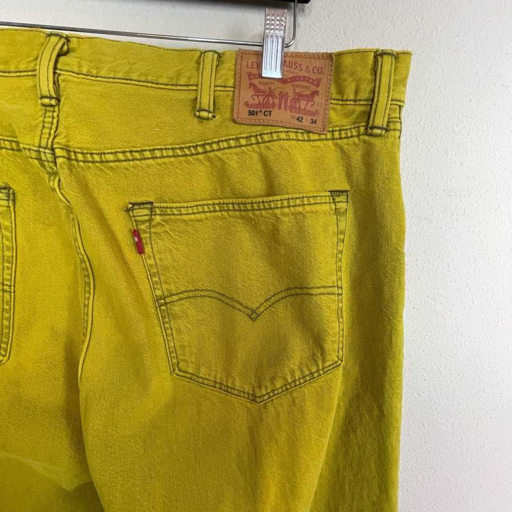 Levi 501 CT Men's Size 42 x 34 Yellow Button- Fly… - image 7