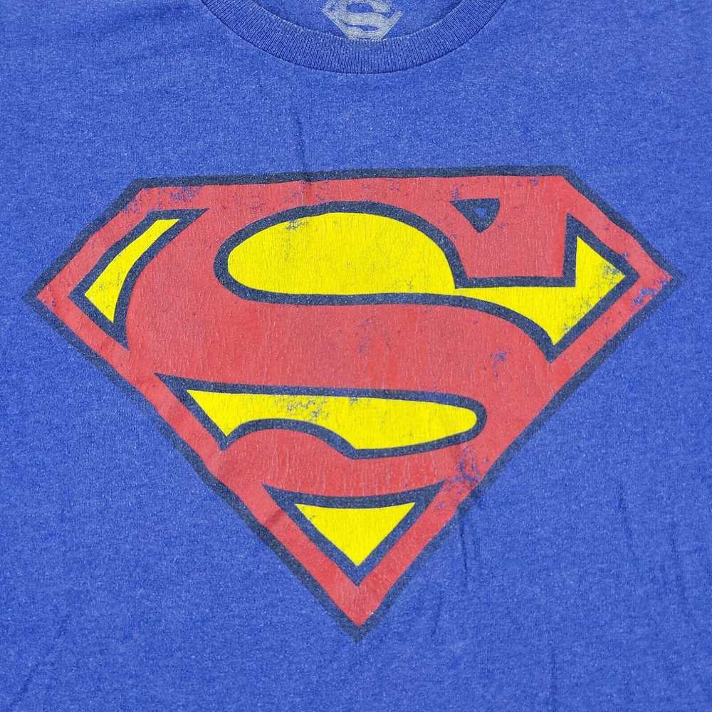 Vintage Superman Shirt Men's XL Blue DC Comics Lo… - image 2