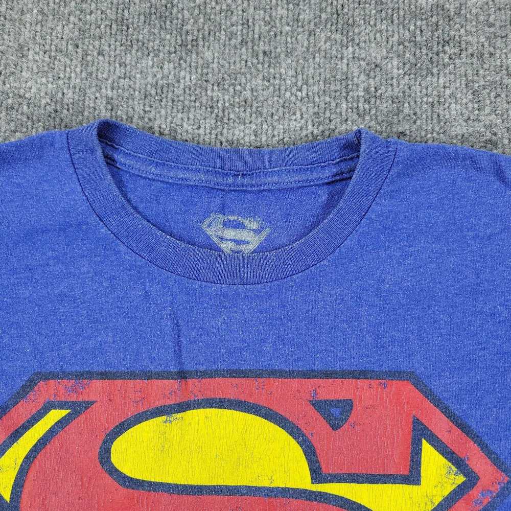 Vintage Superman Shirt Men's XL Blue DC Comics Lo… - image 3