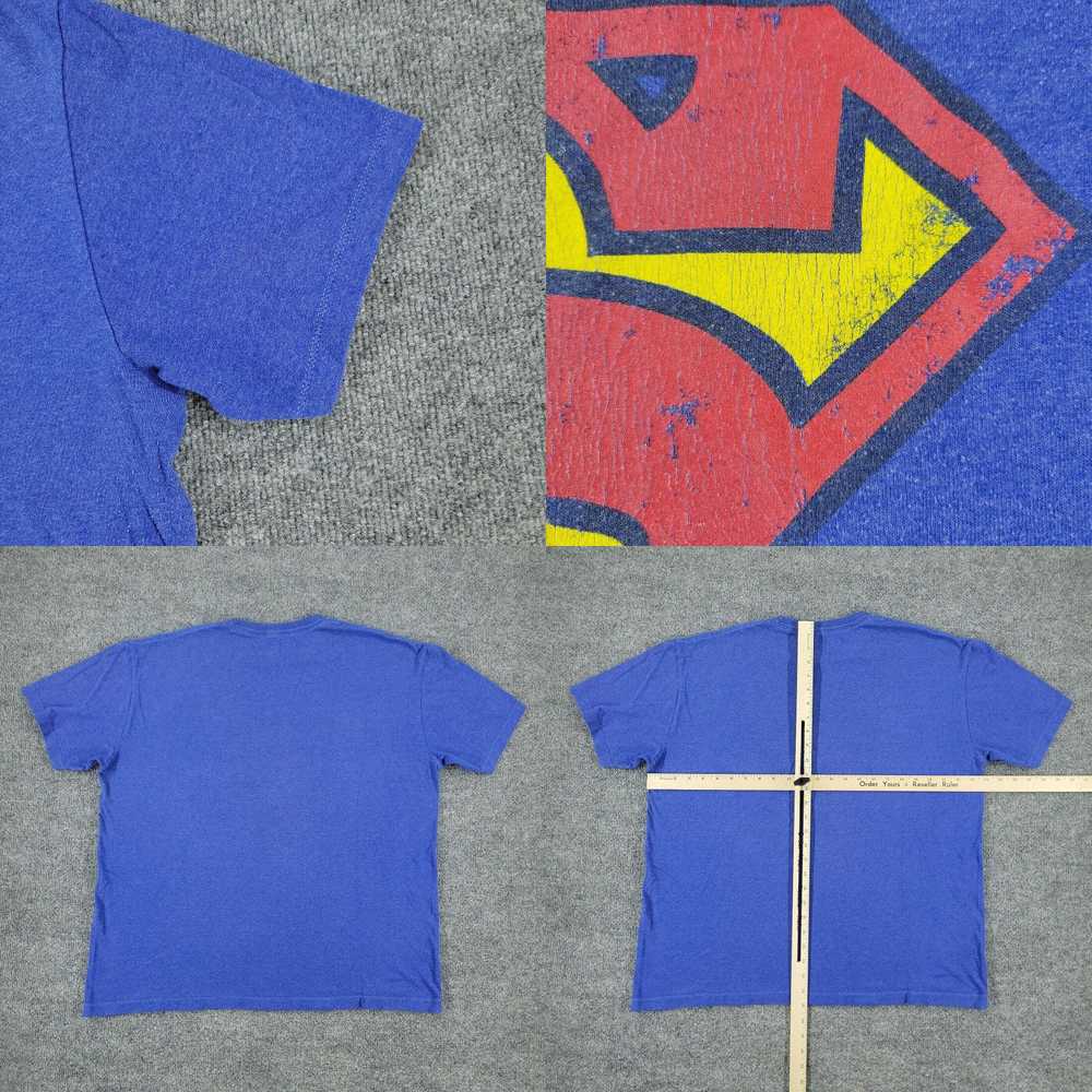 Vintage Superman Shirt Men's XL Blue DC Comics Lo… - image 4
