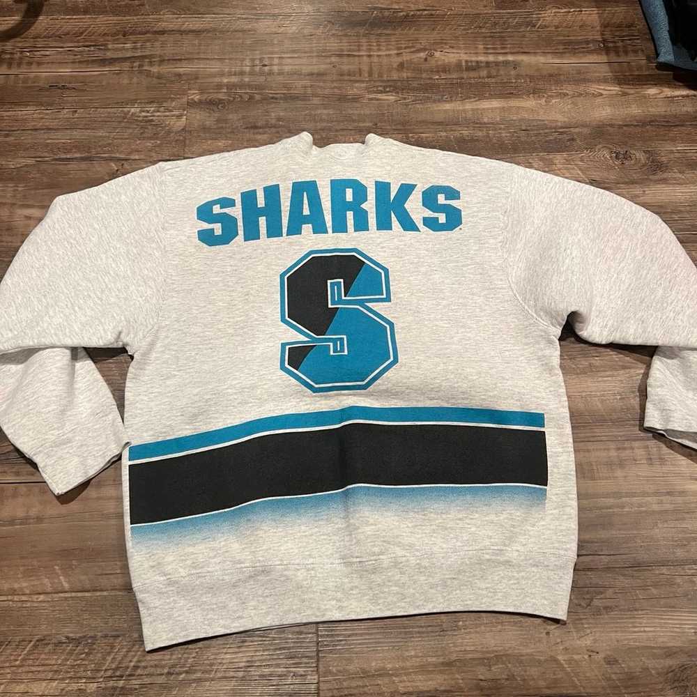 vintage san jose sharks crewneck sweatshirt - image 2