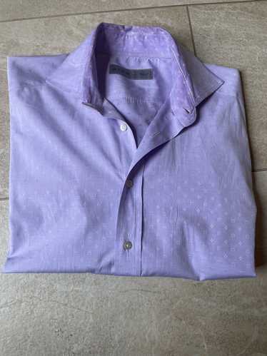Etro fine 100% cotton shirt in lavender size 41 re