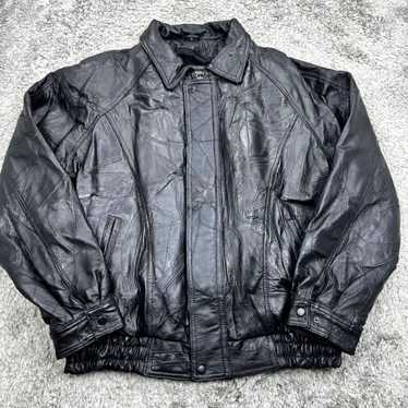 Vintage Mark Andre New York Leather Jacket Men Lar
