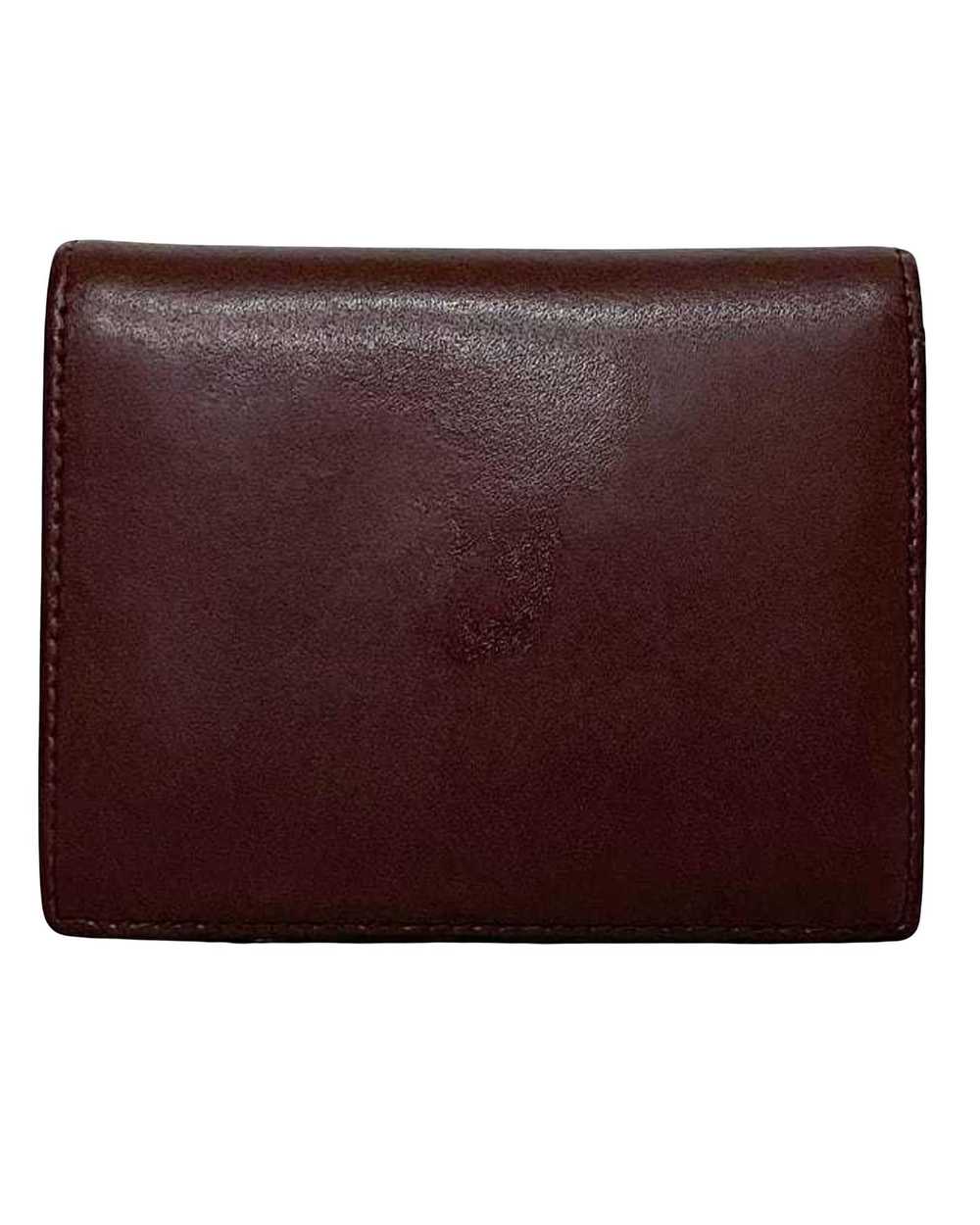 Fendi Burgundy Leather Compact Wallet - image 2