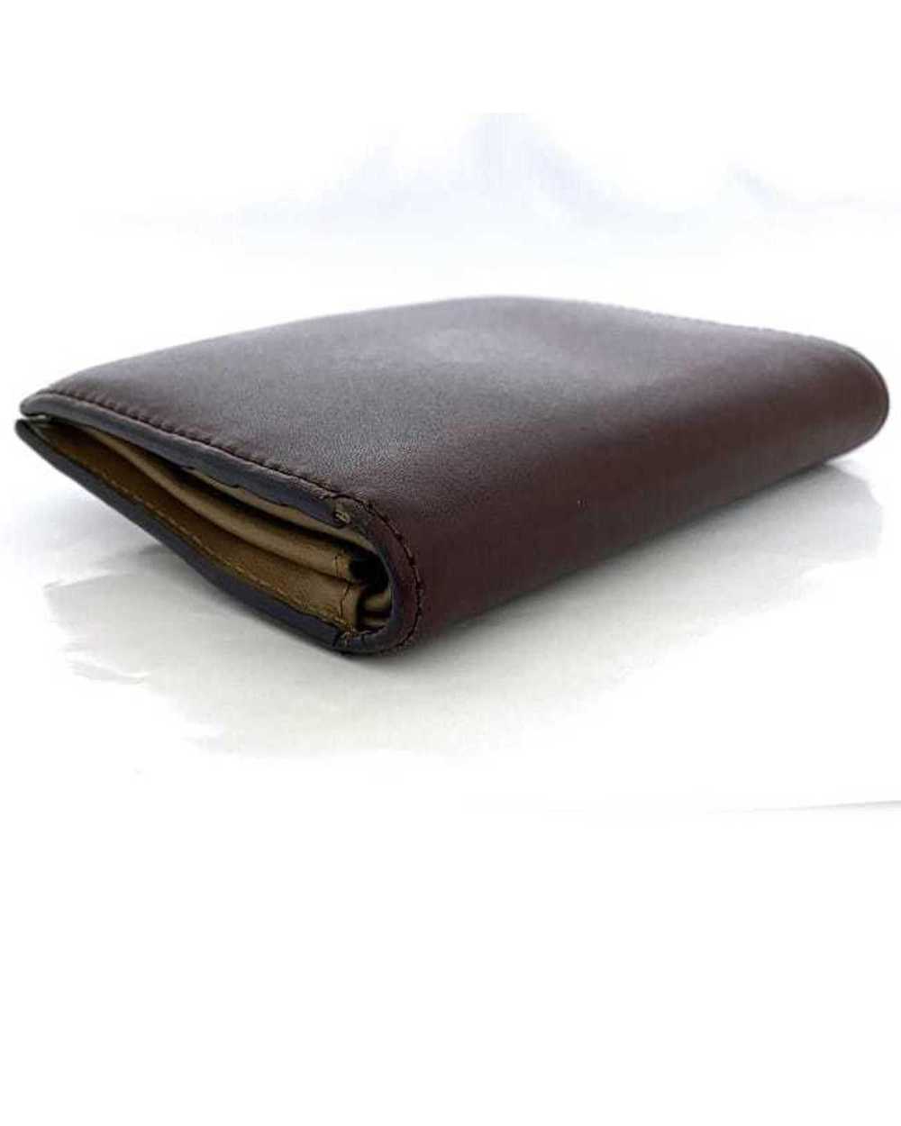 Fendi Burgundy Leather Compact Wallet - image 3