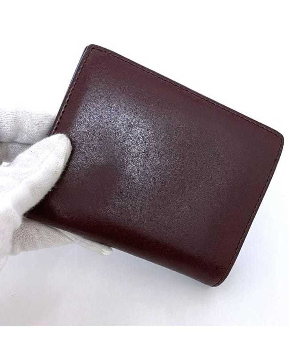 Fendi Burgundy Leather Compact Wallet - image 4