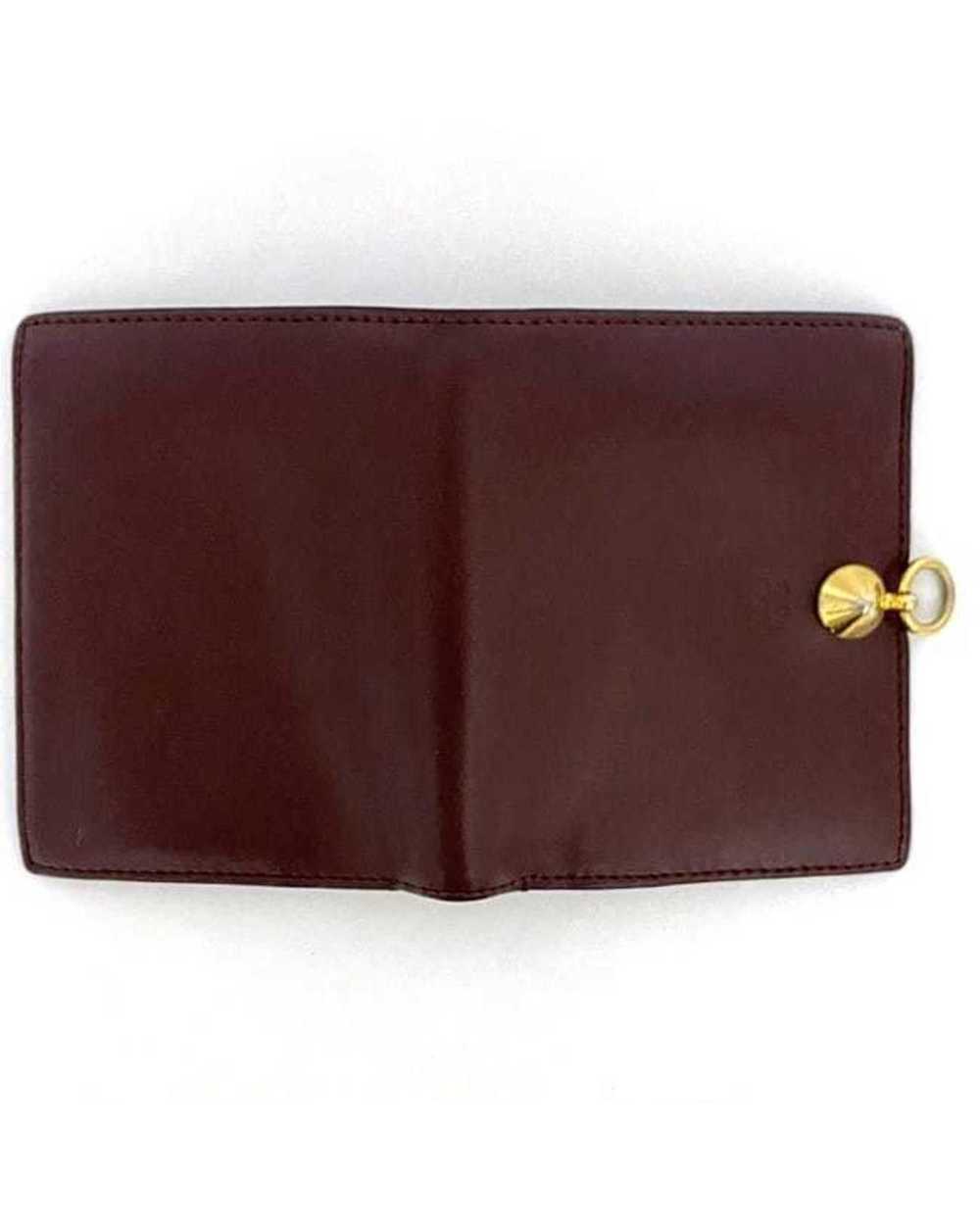Fendi Burgundy Leather Compact Wallet - image 7