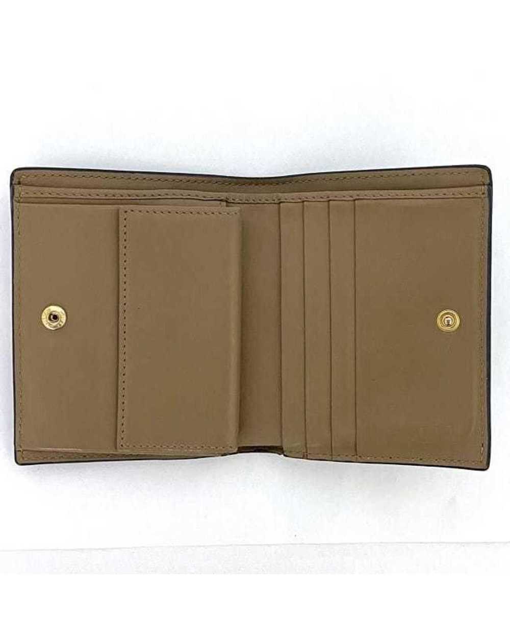 Fendi Burgundy Leather Compact Wallet - image 8