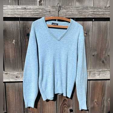 puritan • vintage baby blue sweater pullover v-ne… - image 1